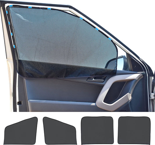 Magnetic Side Window Sunshade (4 Pack) | Baby Car Shade Blocks Direct Sunlight and Maintains Car Interior Temperature | Universal Car Travel Accessories Ensure Privacy Protection | Black
